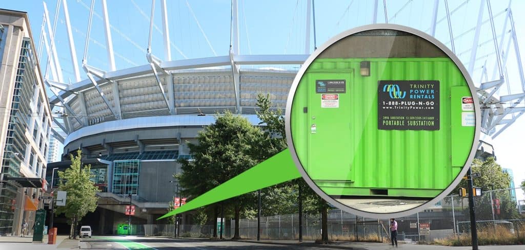 Electrical equipment near the stadium