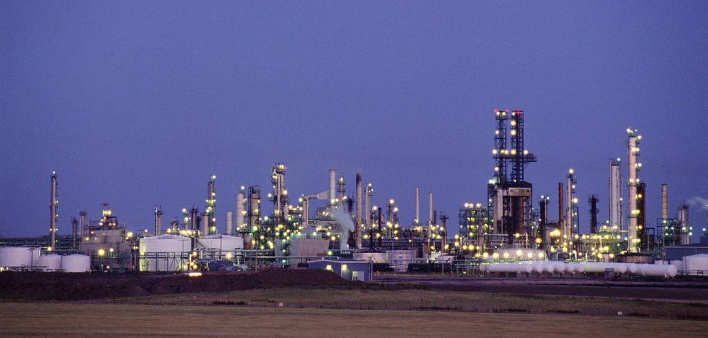 Panoramic view of a refinery