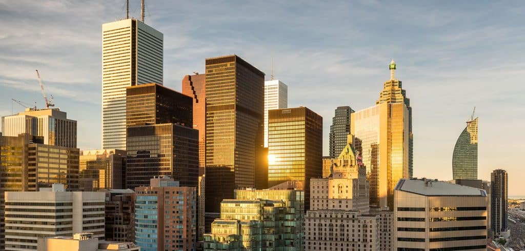 A shot of downtown Toronto