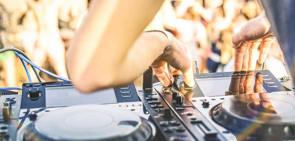DJ playing at a music festival