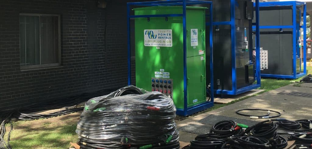 Distribution equipment outside residential tower