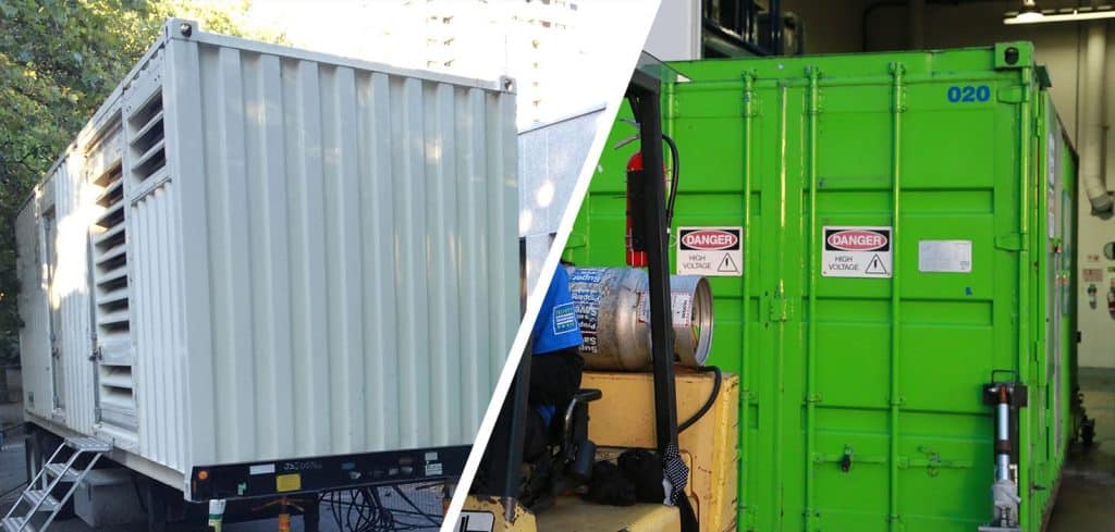 A large generator and substation