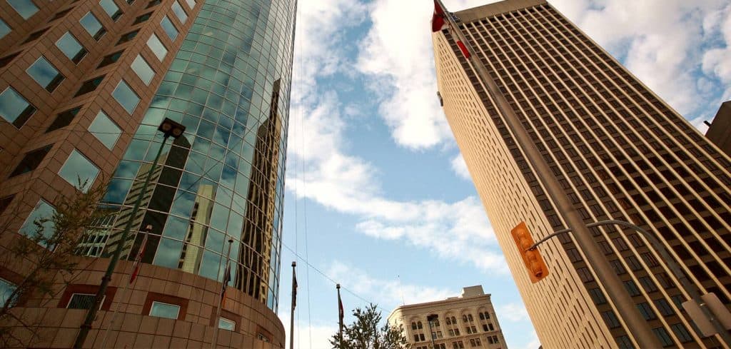 A large office building in Manitoba.