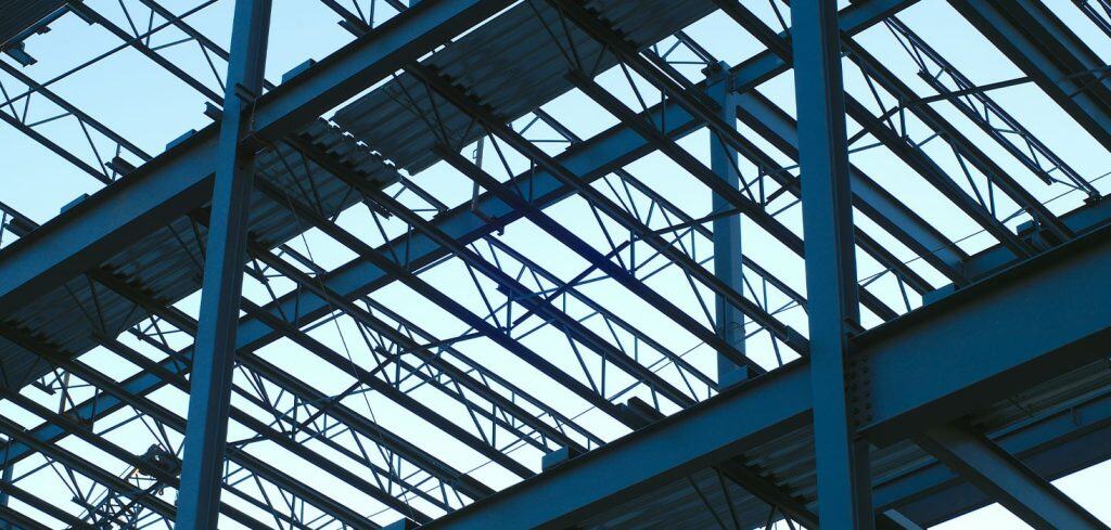 Steal beam industrial construction.