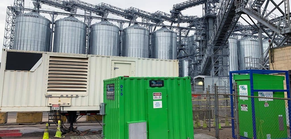Substation and generator at marine terminal.