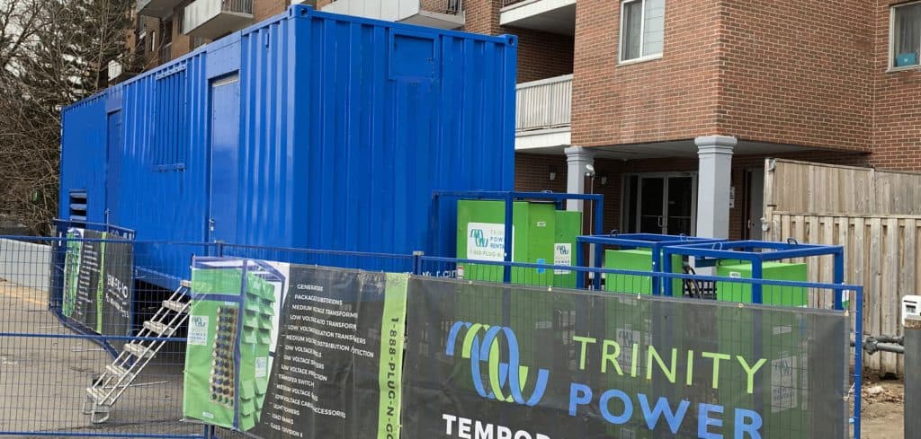 Temporary power equipment and generator.