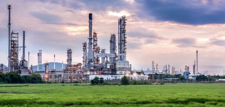 An oil @ gas facility