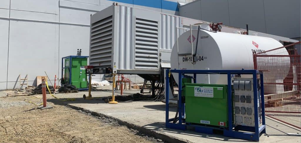 Generator at construction site.