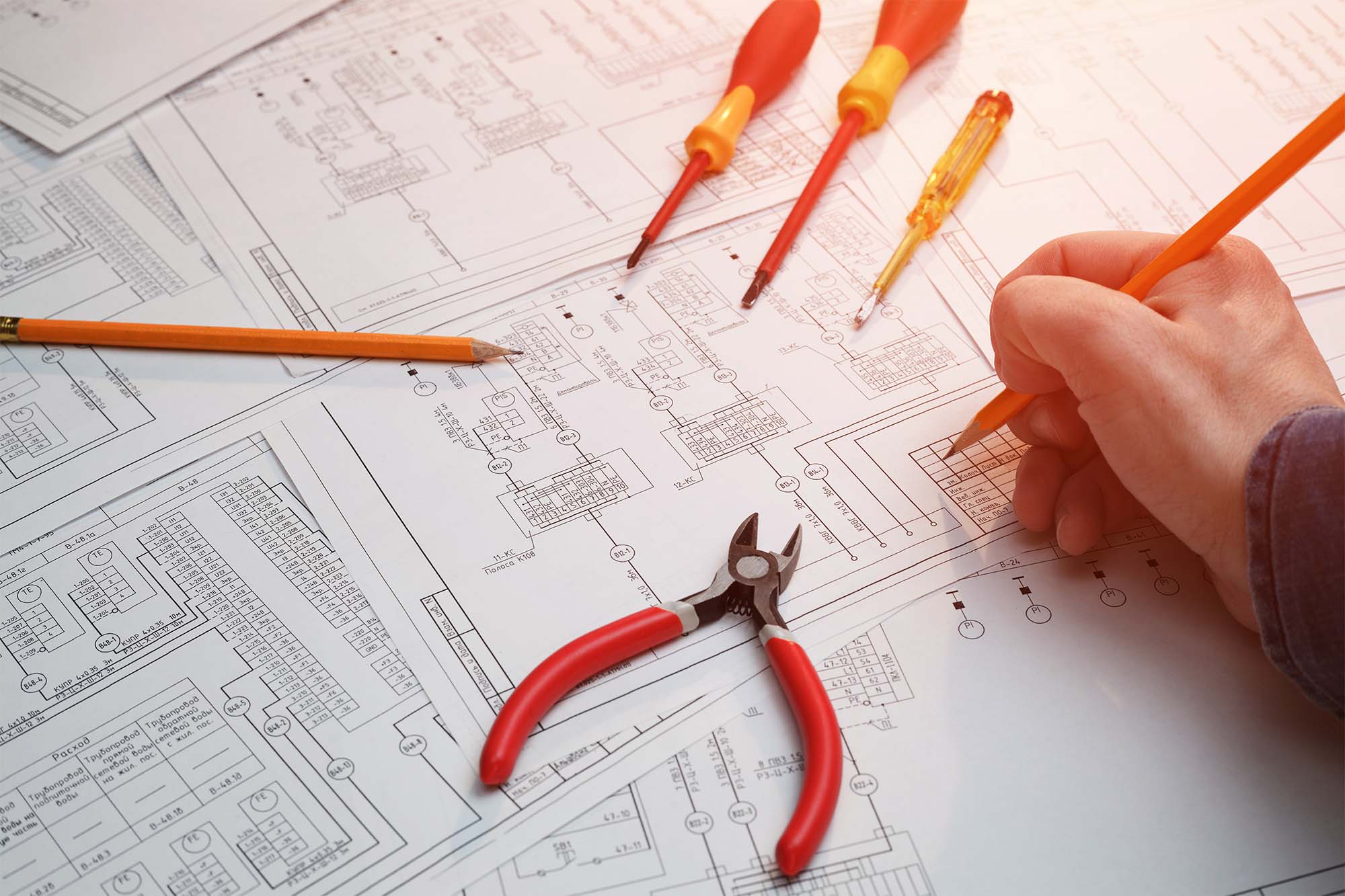 Electrician power plans and drawings