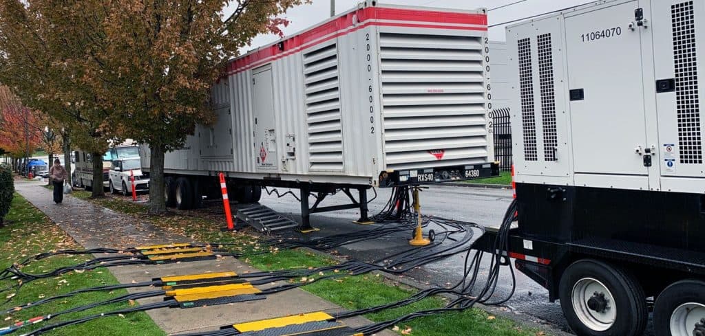 Large generators and cable.