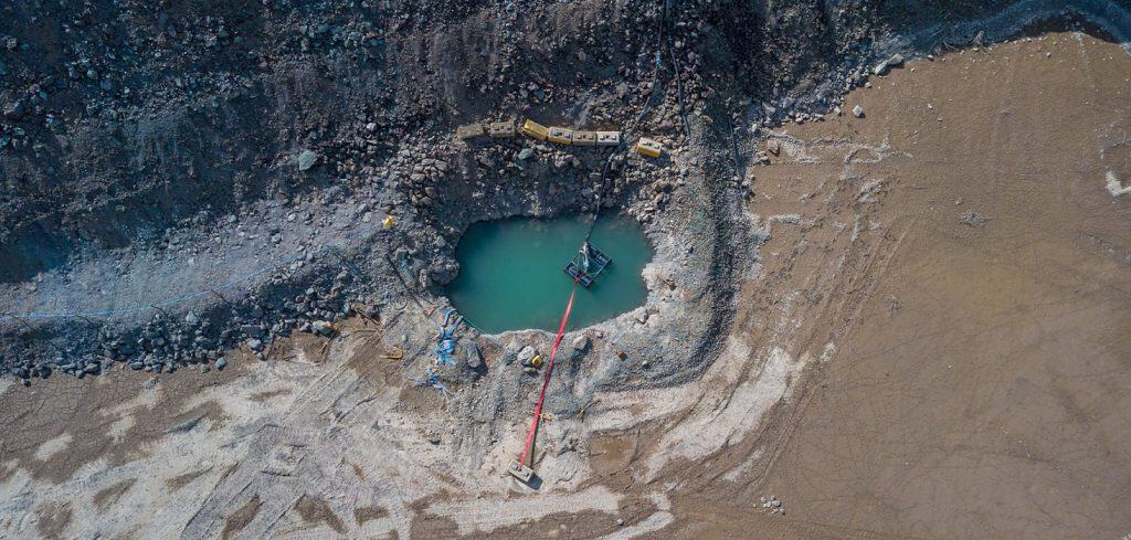 Pump at a mining site.